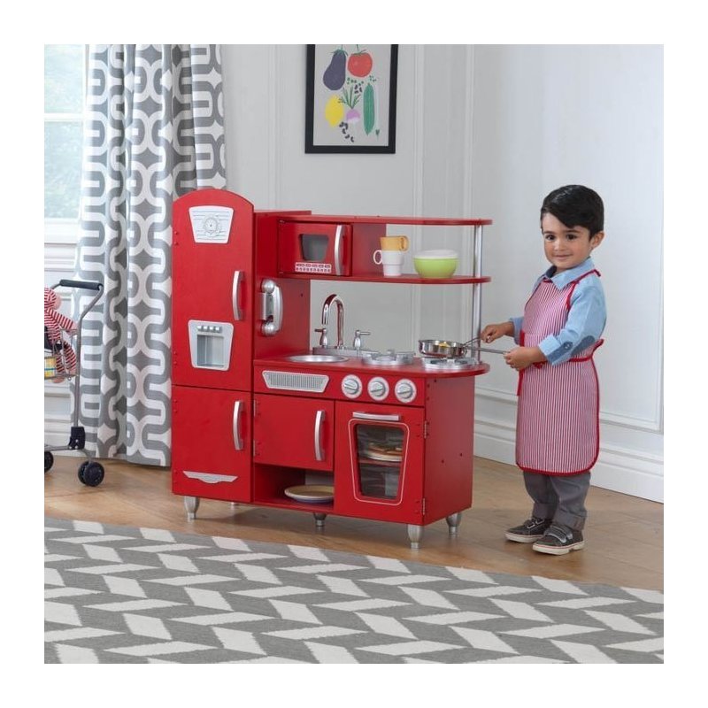 KidKraft - Bucatarie de jucarie din lemn Red Vintage