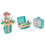 Bucatarie din plastic pentru copii, tip valiza, cu 20 de accesorii, 42 x 20,5 x 54,5 cm, Ricokids, 3 in 1 - 6