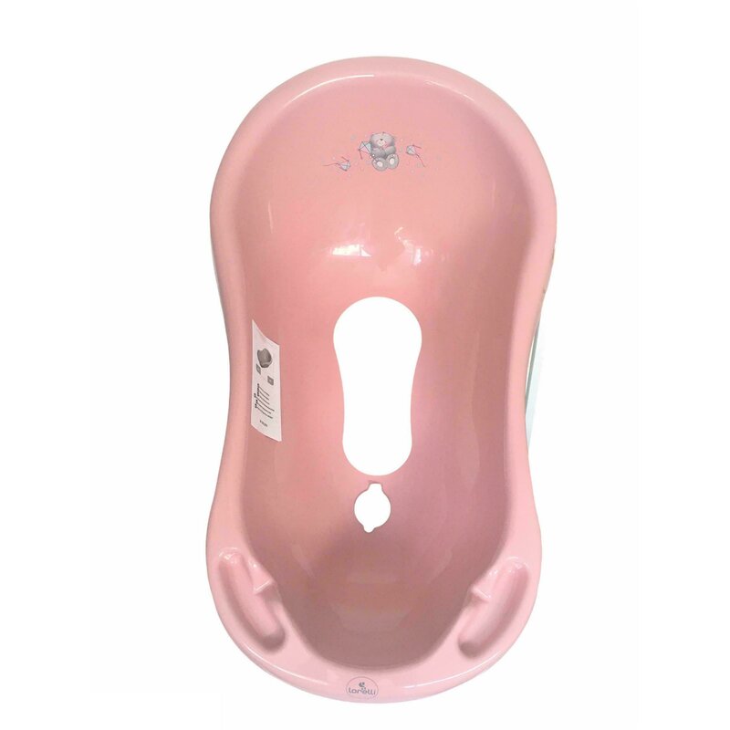 Lorelli - cadita , bear dark , cu dop, cu covor antiderapant, 84 cm, roz