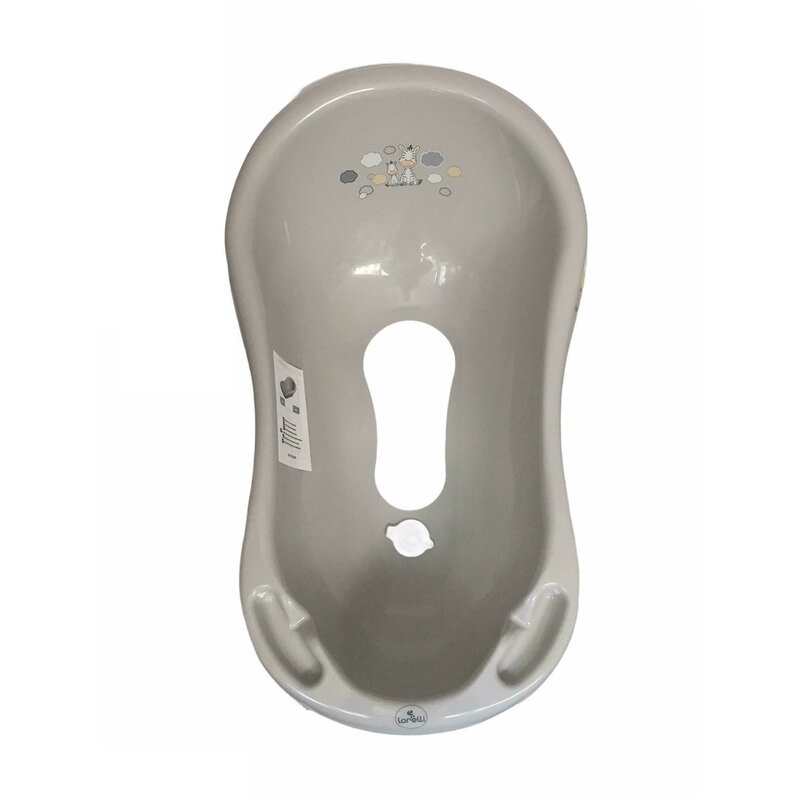 Lorelli - cadita , zebra , cu dop, cu covor antiderapant, 84 cm, gri