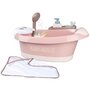 Cadita pentru papusa Smoby Baby Nurse Baleno Bath roz cu accesorii - 1