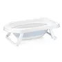Cadita pliabila, Keeeper, Pentru bebelusi cu dop de scurgere, Maja, 82 x 48 x 23.5 cm, Cloudy Blue