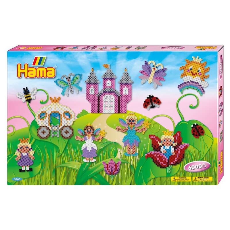 Hama - set margele de calcat lumea zanelor in cutie, 6000 buc midi