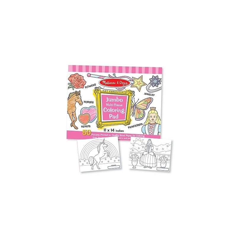 desene de colorat cu protejarea mediului inconjurator Melissa and Doug caiet jumbo cu desene pentru colorat roz