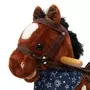 Calut balansoar din plus, Baby Mix, Arthur, Cu efecte de miscare a gurii, Cu melodie de cowboy si efect de galop, Maro Deschis - 6