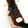 Calut balansoar din plus, Baby Mix, Arthur, Cu efecte de miscare a gurii, Cu melodie de cowboy si efect de galop, Maro Deschis - 9