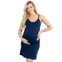 Camasa alaptat, Basic, Din bumbac, Cu capse pe mijloc, Fara maneci, Masura XL, Navy Blue - 2