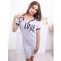 Camasa alaptat, I love my Baby, Din bumbac, Cu capse oblice, Masura XL, Grey - 10