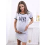 Camasa alaptat, I love my Baby, Din bumbac, Cu capse oblice, Masura XL, Grey - 11