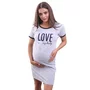 Camasa alaptat, I love my Baby, Din bumbac, Cu capse oblice, Masura XL, Grey - 1