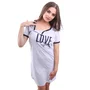 Camasa alaptat, I love my Baby, Din bumbac, Cu capse oblice, Masura XL, Grey - 4