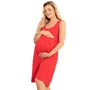 Camasa alaptat, Sofia, Din bumbac, Cu fermoar pe mijloc, Fara maneci, Masura XXL, Red - 1