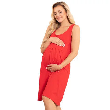 Camasa alaptat, Sofia, Din bumbac, Cu fermoar pe mijloc, Fara maneci, Masura XXL, Red