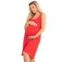 Camasa alaptat, Sofia, Din bumbac, Cu fermoar pe mijloc, Fara maneci, Masura XXL, Red - 2