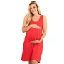 Camasa alaptat, Sofia, Din bumbac, Cu fermoar pe mijloc, Fara maneci, Masura XXL, Red - 3
