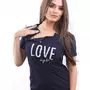 Camasa alaptat, I love my Baby, Din bumbac, Cu capse oblice, Masura L, Navy Blue - 3