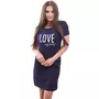 Camasa alaptat, I love my Baby, Din bumbac, Cu capse oblice, Masura L, Navy Blue - 2