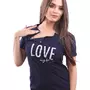 Camasa alaptat, I love my Baby, Din bumbac, Cu capse oblice, Masura L, Navy Blue - 11