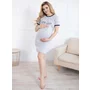 Camasa alaptat, Purelove, Din bumbac, Cu capse oblice, Masura XL, Grey - 6