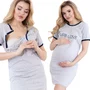 Camasa alaptat, Purelove, Din bumbac, Cu capse oblice, Masura XL, Grey - 2