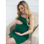 Camasa alaptat, Basic, Din bumbac, Cu capse pe mijloc, Fara maneci, Masura S, Green - 5