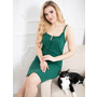 Camasa alaptat, Basic, Din bumbac, Cu capse pe mijloc, Fara maneci, Masura S, Green - 9