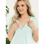 Camasa alaptat, Sunny, Din bumbac, Cu capse pe mijloc si buzunare, Masura M, Mint - 9