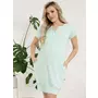 Camasa alaptat, Sunny, Din bumbac, Cu capse pe mijloc si buzunare, Masura XXL, Mint - 19