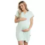 Camasa alaptat, Sunny, Din bumbac, Cu capse pe mijloc si buzunare, Masura XXL, Mint - 7