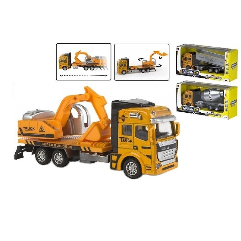 Camion de constructii diecast pull back