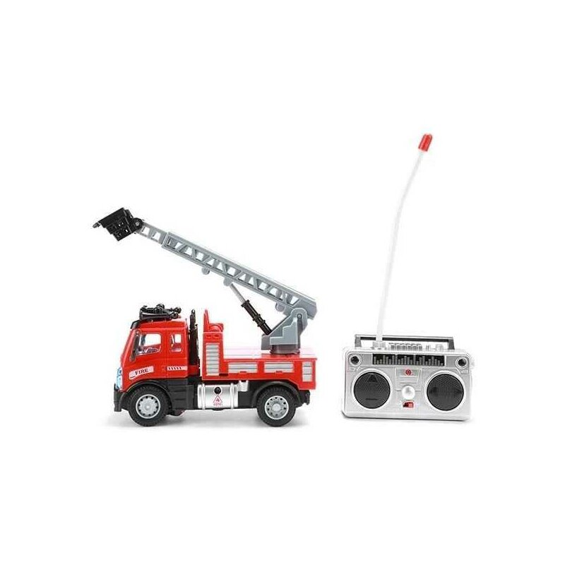 Camion pompieri cu telecomanda, lumini si sunete 13cm Toi-Toys TT25008ZP