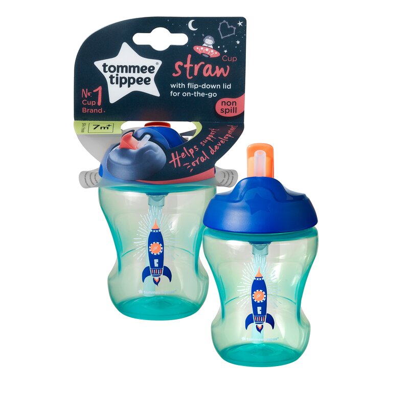 Tommee Tippee - Cana cu pai, ONL, 230 ml, 7 luni+, Racheta verde