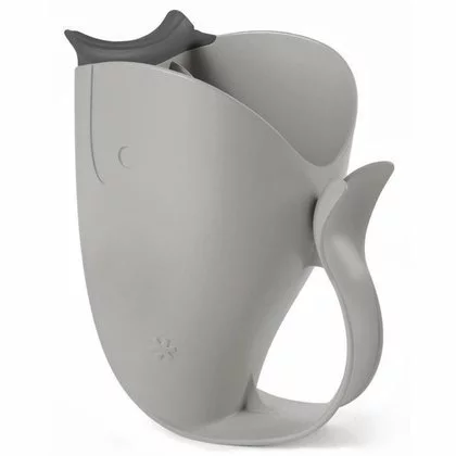Cana pentru clatire, Skip Hop, Moby, 17 cm, Fara BPA, 0 luni+, Grey