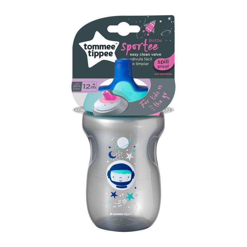 Tommee tippee - cana sports explora, 300 ml, 12 luni +, cosmos, albastru