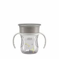 Canuta 360, Chicco, Perfect Cup, Anti-Scurgere, Manere ergonomice, Detasabile, Capacitate 200 ml, Compatibila cu masina de spalat vase, Fara BPA, 12 luni+, Gri