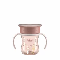 Canuta 360, Chicco, Perfect Cup, Anti-Scurgere, Manere ergonomice, Detasabile, Capacitate 200 ml, Compatibila cu masina de spalat vase, Fara BPA, 12 luni+, Roz