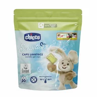 Capsule de rufe, Chicco, Sensitive, 20 buc, Solubile, Fara Coloranti, Testate Dermatologic, Eco-friendly,  0+ luni