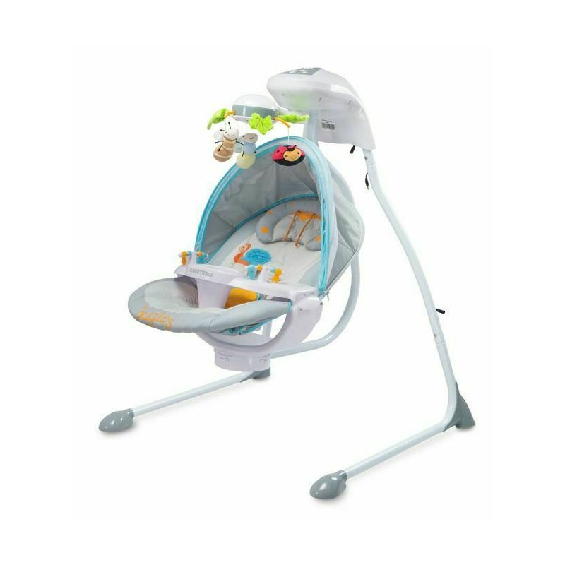 Caretero - Leagan Bugies Pliabil, Electric, Rotire 90 grade, Cu melodii, Multicolor