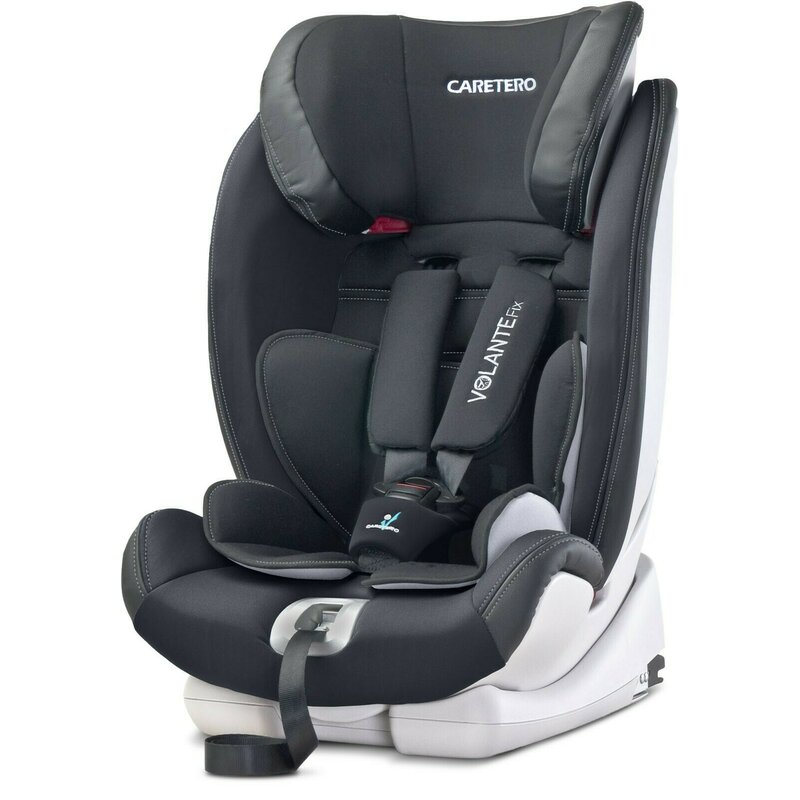 Caretero - scaun auto volantefix spatar reglabil, 9-36 kg, cu isofix, negru