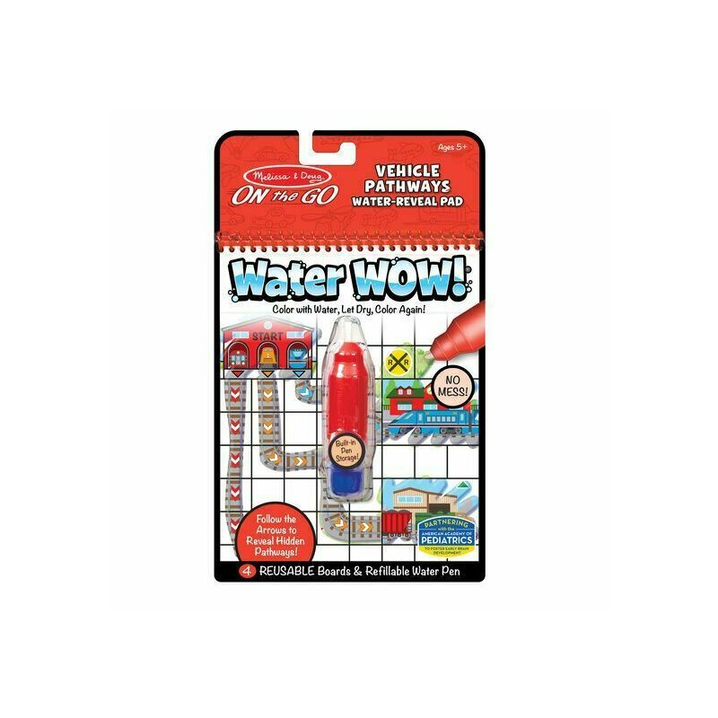 Melissa & doug - set pictura cu apa vehicule in labirint