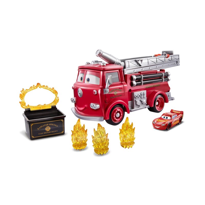 Mattel - Set de joaca Pompierul red , Disney Cars , Culori schimbatoare, Multicolor