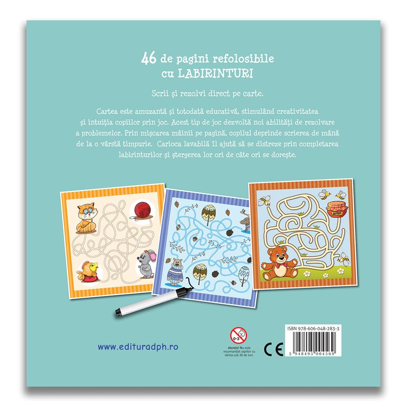 Carte cu activitati cu labirinturi