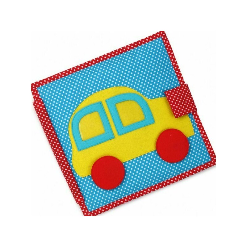 Jolly Designs - Carti educative din fetru cu activitati pentru bebelusi si copii Quiet books - The Fast Car
