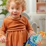Carticica senzoriala, BabyOno, Prima calatorie in padure, Cu jucarie pentru dentitie, Texturi multiple, Fosnaitoare, Moale, Sistem de atasare, 0 luni+, Multicolor - 13