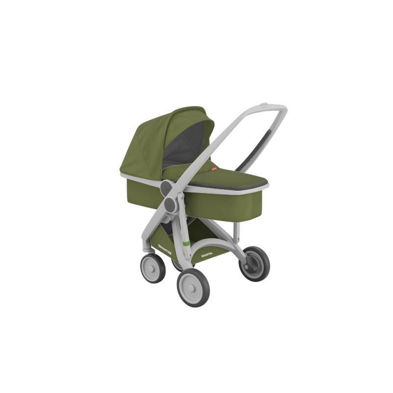 Greentom - carucior 2 in 1, 100% ecologic, grey olive