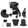 Carucior 2 in 1 Skiddou Moss Onyx, Negru - 1