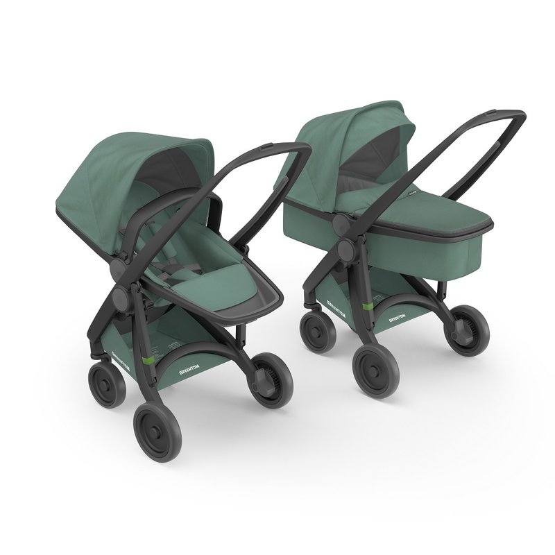 Carucior 2 In 1, Greentom, 100% Ecologic, Black Sage