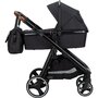 Carucior 4 in 1, FreeON, Bloom, Cu cadru din aluminiu, Landou, Scoica auto cu baza isofix, Parte sport cu sezut reversibil, Geanta pentru mamici, Suport pahar, Conform cu standardele europene de securitate EN 1888:2018/ECE R129, Black - 2