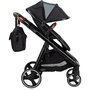 Carucior 4 in 1, FreeON, Bloom, Cu cadru din aluminiu, Landou, Scoica auto cu baza isofix, Parte sport cu sezut reversibil, Geanta pentru mamici, Suport pahar, Conform cu standardele europene de securitate EN 1888:2018/ECE R129, Black - 6