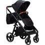 Carucior 4 in 1, FreeON, Bloom, Cu cadru din aluminiu, Landou, Scoica auto cu baza isofix, Parte sport cu sezut reversibil, Geanta pentru mamici, Suport pahar, Conform cu standardele europene de securitate EN 1888:2018/ECE R129, Black - 7